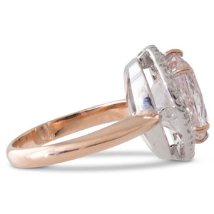 Morganite & Diamond Cluster Ring