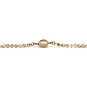 Gold Keshi Pearl Chain Bracelet