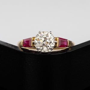 1.02ct Diamond Ring with Rubies