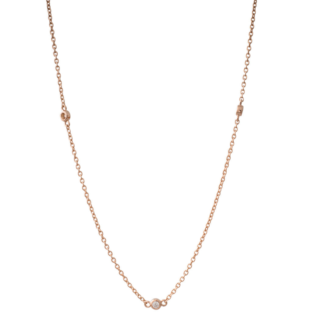 Rose Gold Diamond Chain 50cm | Rutherford