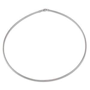 14ct WG Fully Round Omega Necklace