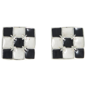 Black & White Enamel Cufflinks