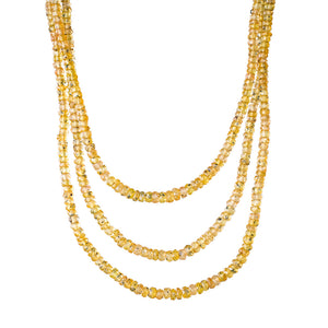 Triple Strand Yellow Sapphires