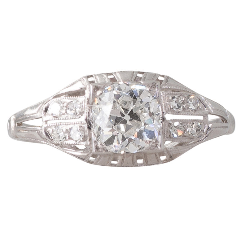 0.61ct Old Mine Cut Diamond Ring