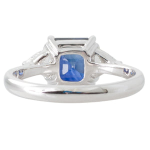 Unheated Sapphire and Diamond Ring