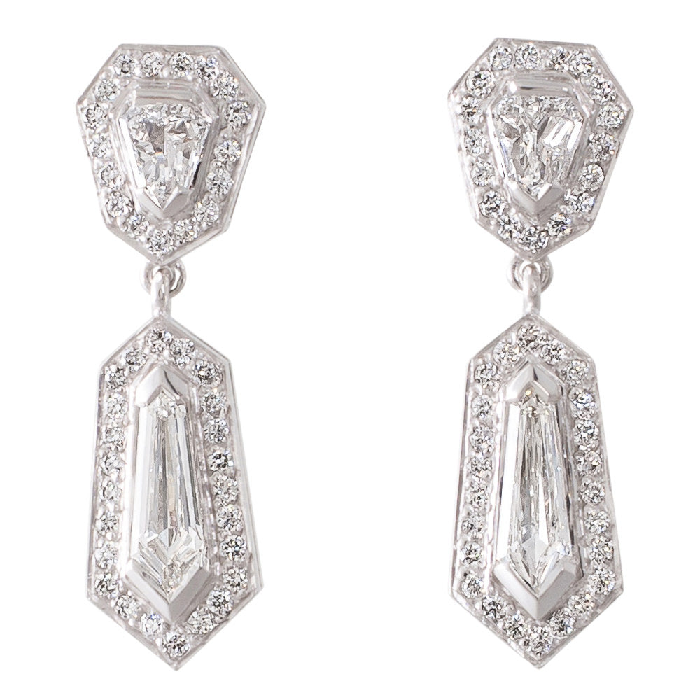 Art deco deals diamond earrings