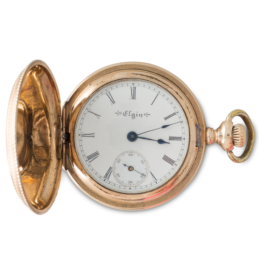 Elgin rose gold pocket watch sale