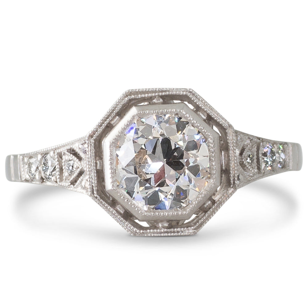 Art Deco Style Diamond Solitaire Rutherford