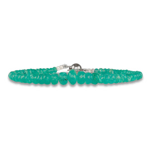 Bracelet of Faceted Emerald Beads