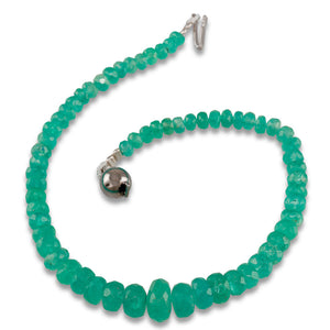 Bracelet of Faceted Emerald Beads