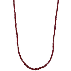 Strand of Faceted Ruby Beads