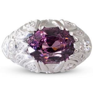 Purple Spinel & Diamond Ring