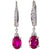 Unheated Ruby and Diamond Earrings