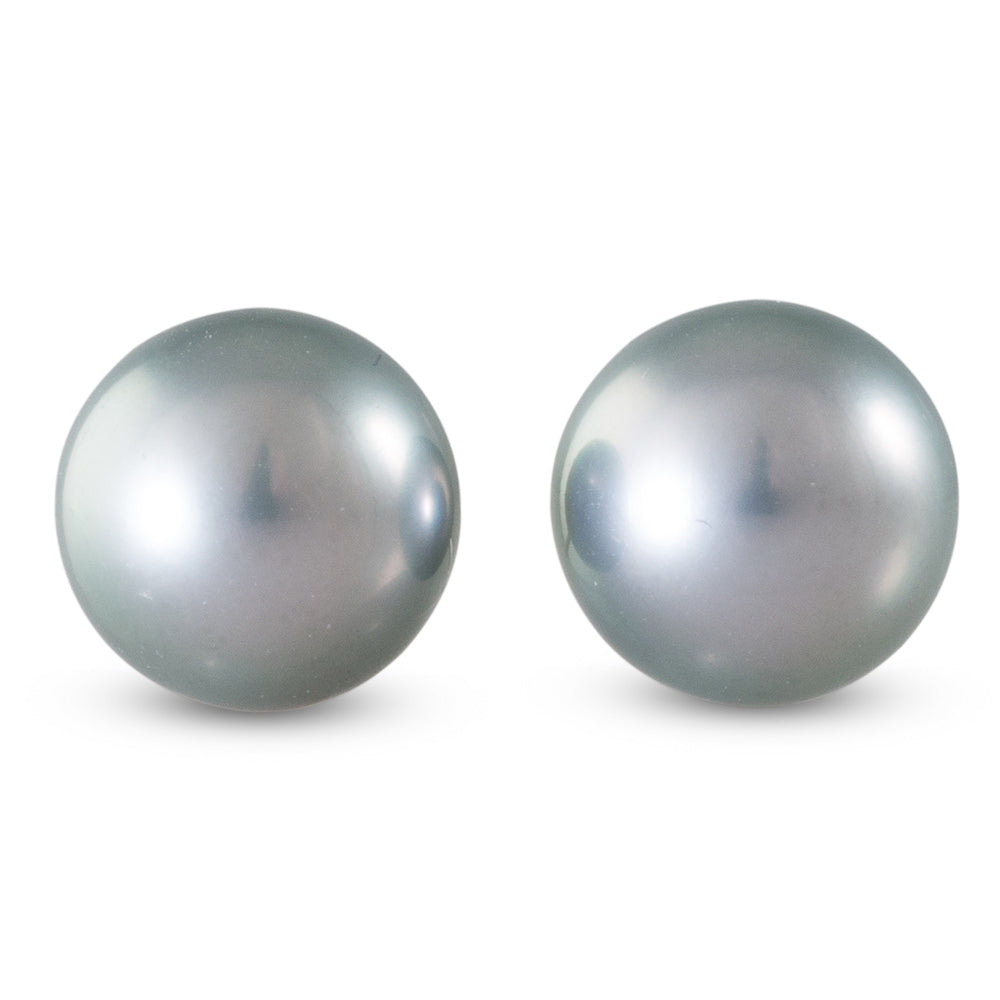 9-10mm Round Tahitian Pearl Studs | Rutherford