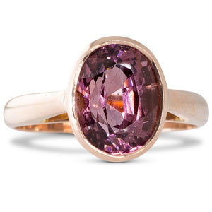 Rose Gold Pink Spinel Ring