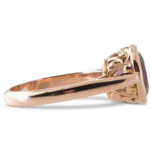 Rose Gold Pink Spinel Ring