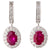 Ruby & Diamond Drop Earrings