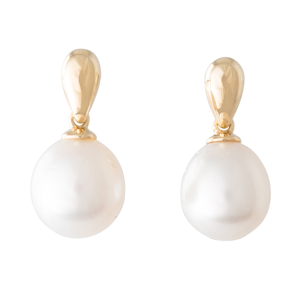 South Sea Pearl Drop Stud Earrings