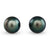 9-10mm Tahitian Pearl Stud Earrings