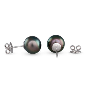 9-10mm Tahitian Pearl Stud Earrings