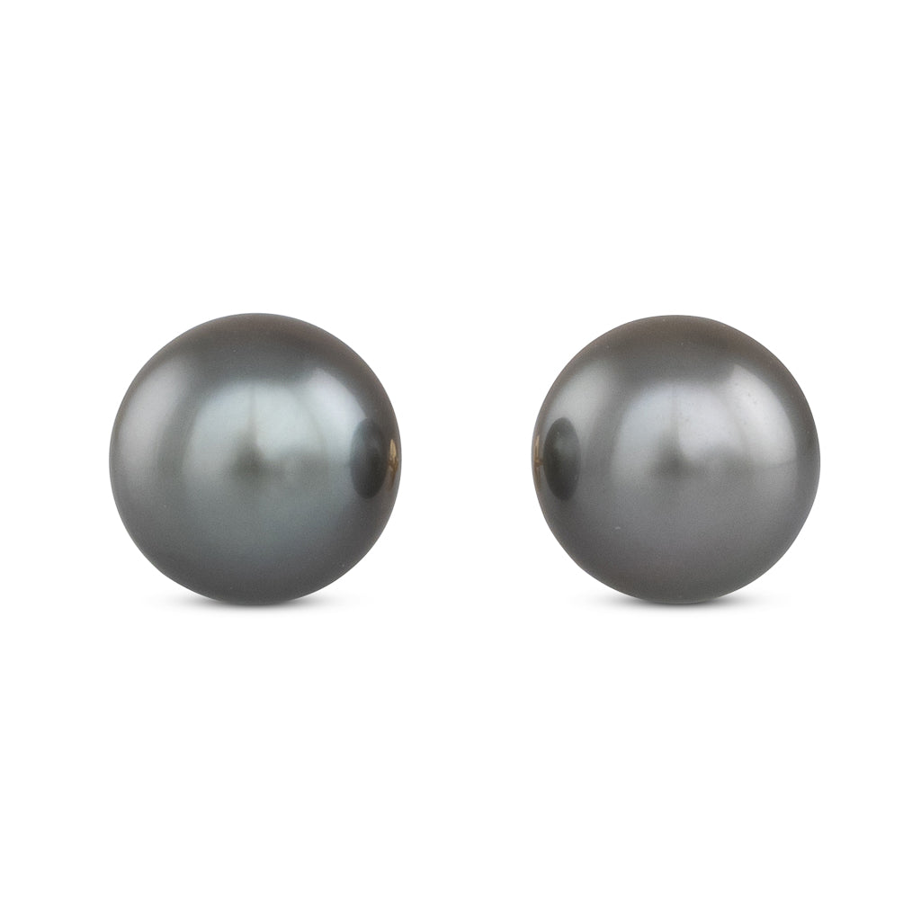 10-11mm Round Tahitian Pearl Studs