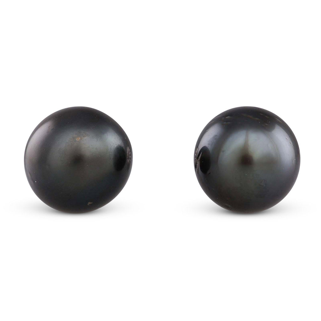 11mm Round Tahitian Pearl Studs