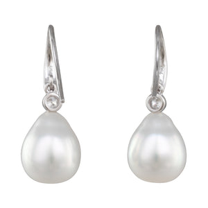 South Sea Pearl & Diamond Hooks