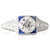 Art Deco Diamond Ring with Sapphire