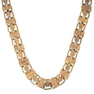 Fancy Link Victorian Gold Collar