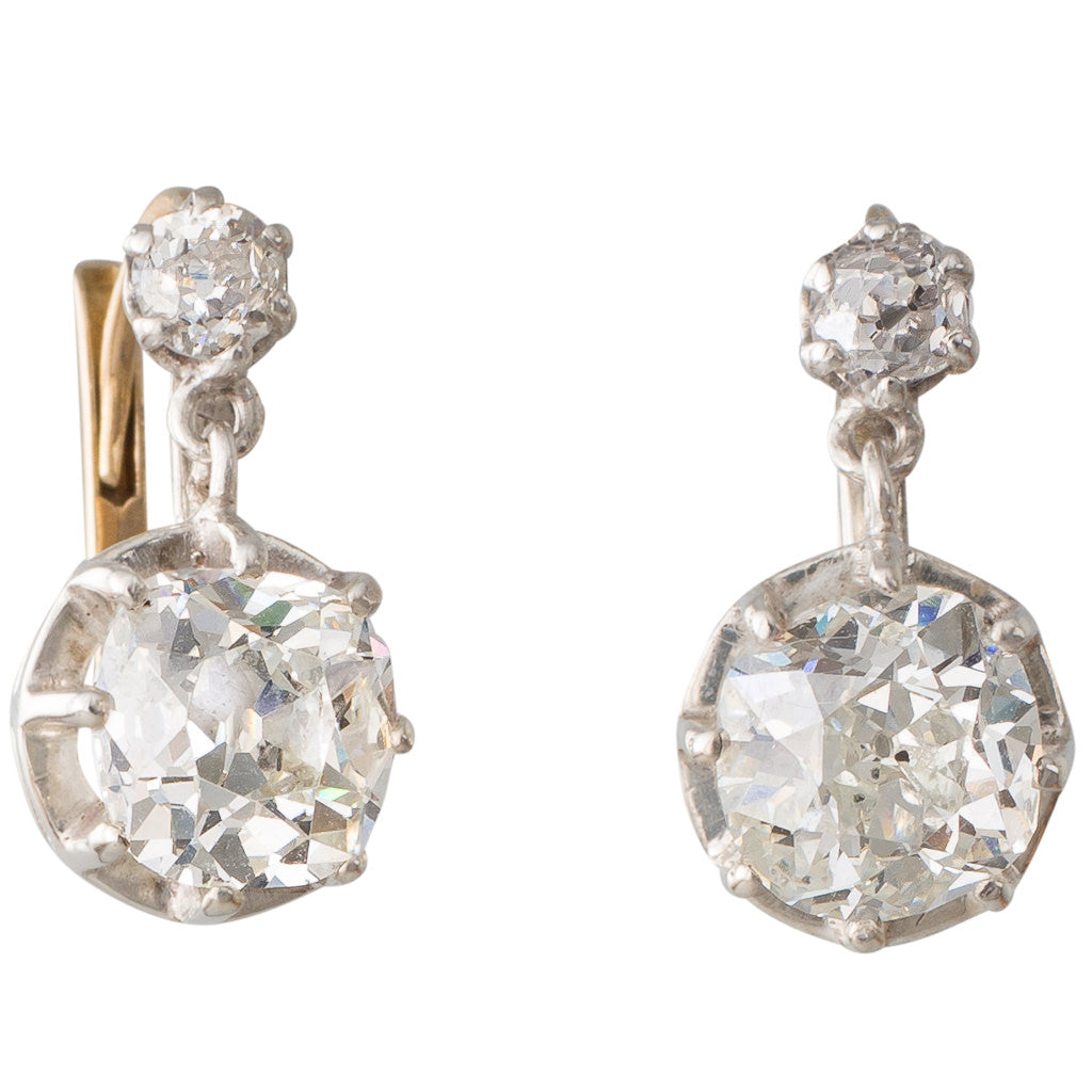 Antique French Diamond Earrings