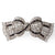 Art Deco Onyx Diamond Bow Brooch