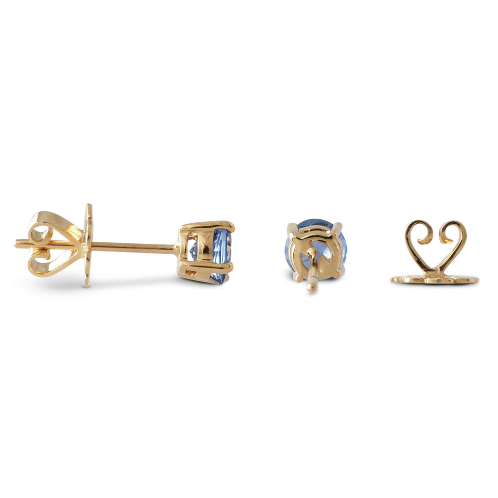 Charmisma 1ct Sapphire 18K Yellow Gold Stud Earrings:Jian London:18K Gold  Earrings