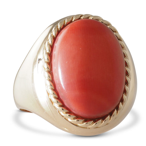 Red coral store ring gold