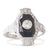 Onyx and Diamond Plaque Ring