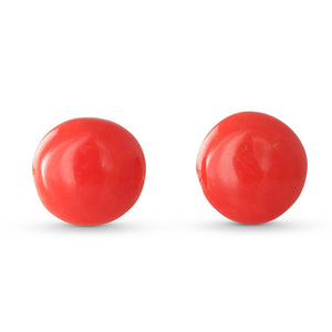 A Pair Coral Stud Earrings