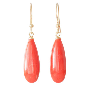 Pair Coral Drop Earrings