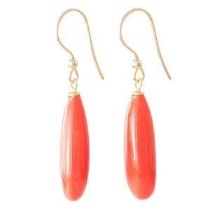 Pair Coral Drop Earrings