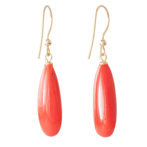 Pair Coral Drop Earrings