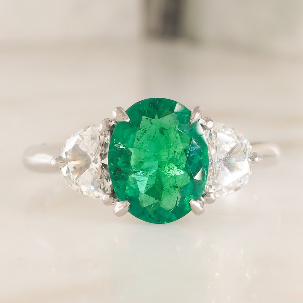 Green hot sale emerald diamond