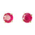 Round Ruby Studs