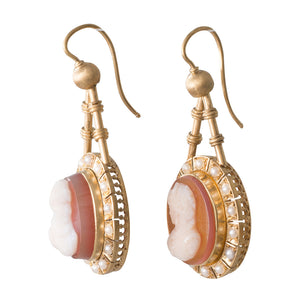 Cameo Drop Earrings