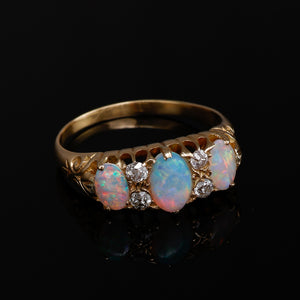 Antique Opal & Diamond Ring