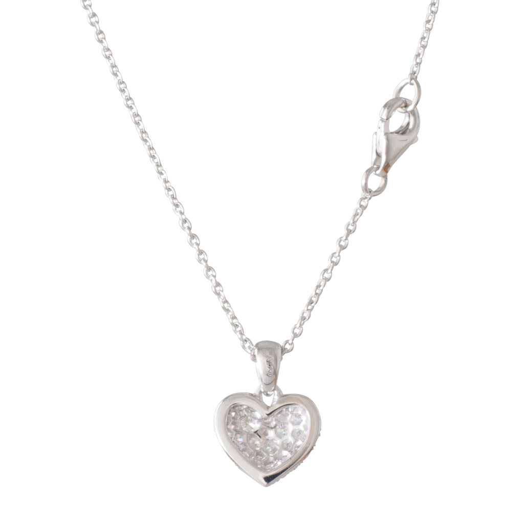 Pave store heart pendant