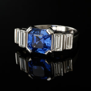 3.00ct Sapphire and Diamond Ring