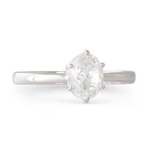 1.21ct D SI1 GIA Oval Diamond Ring