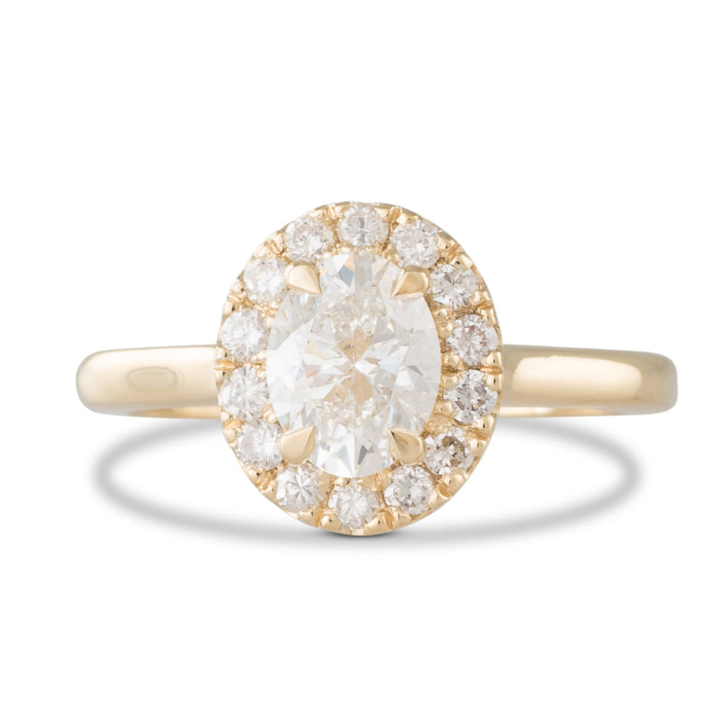 Oval diamond shop cluster ring