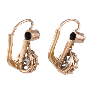 Double Diamond Drop Earrings