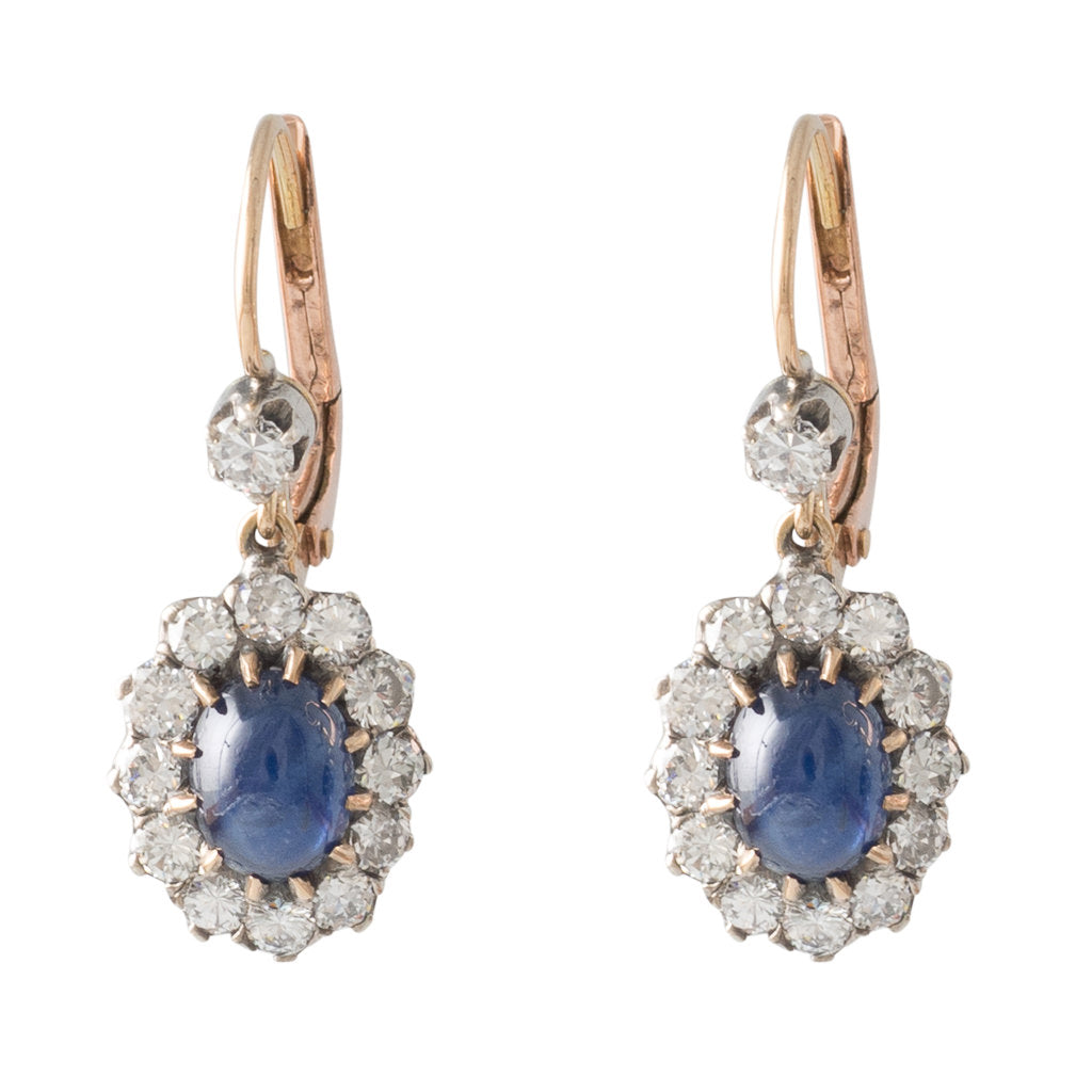 Sapphire and Diamond Earrings