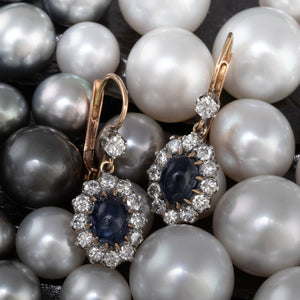 Sapphire and Diamond Earrings