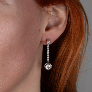 Antique Diamond Drop Earrings